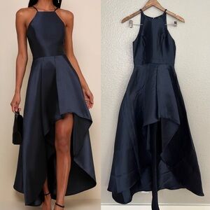 NWOT Broadway Show Navy Blue High-Low Gown